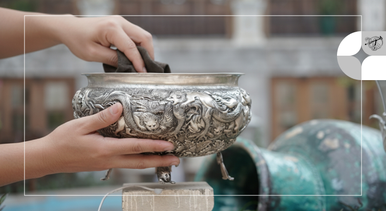 تمیز کردن ظروف نقره