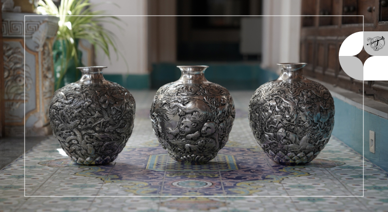 ظروف نقره دستساز اصفهان