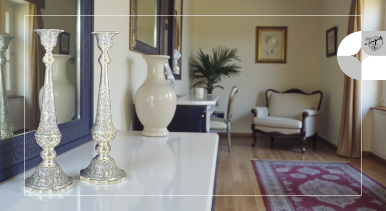 خرید شمعدان نقره 