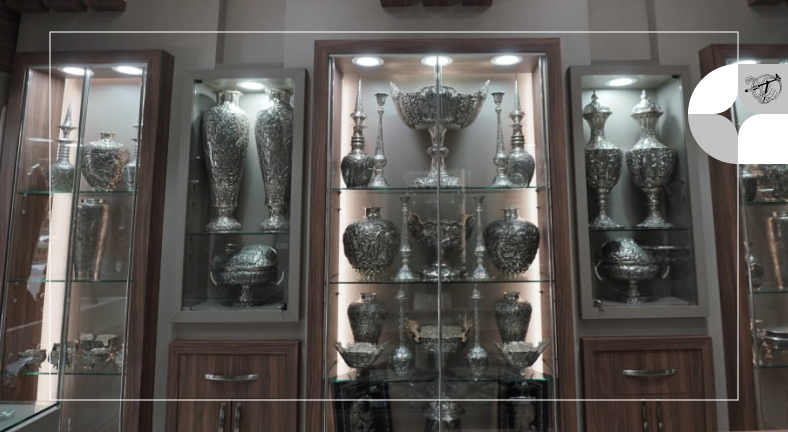 خرید آینه و شمعدان نقره از اصفهان