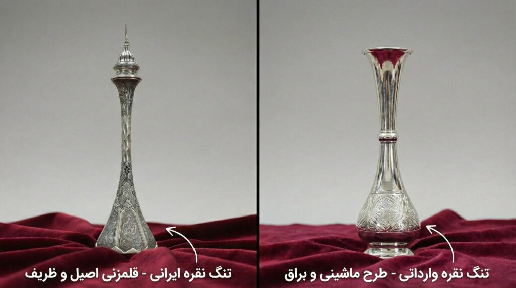 فرق بین نقره ایرانی و وارداتی در خرید تنگ نقره