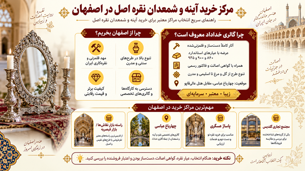 مرکز خرید آینه و شمعدان در اصفهان