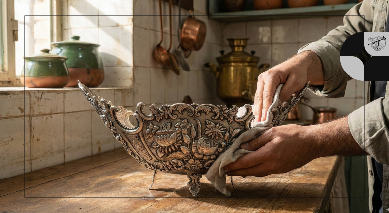 تمیز کردن میوه خوری نقره